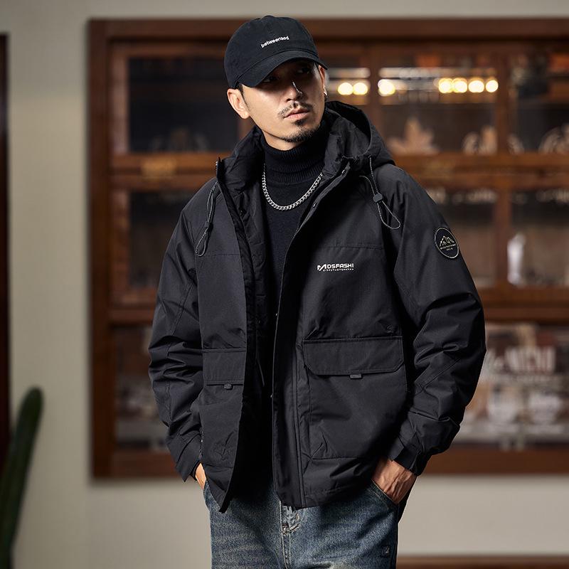 2025 Herren American Retro Hoher Loft Winter Daunenjacke - Trendig, Warm, Winddicht Arbeitskleidung