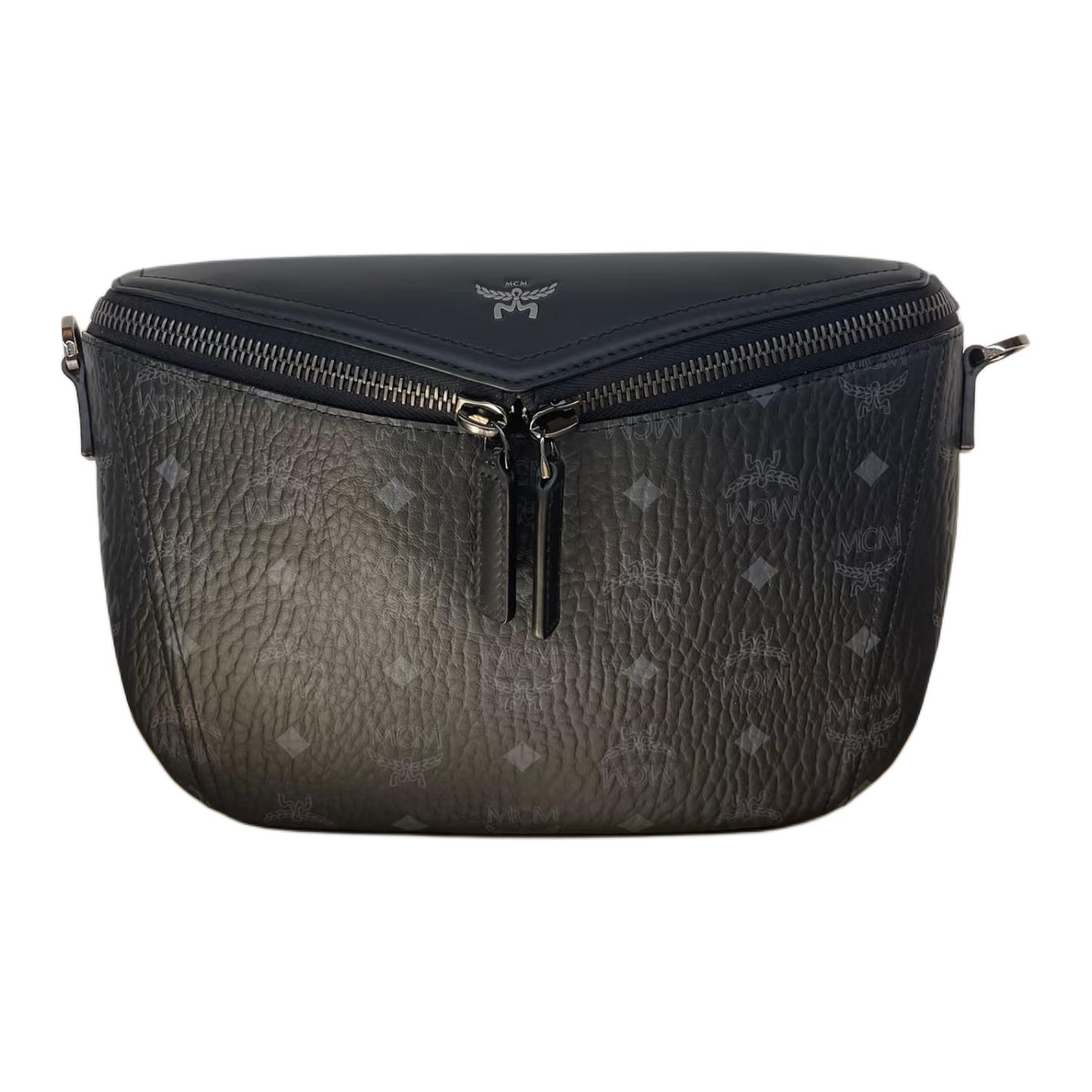 

MCM Diamond 3D Logo Print Adjustable Detachable Visetos Monogram Canvas Crossbody Bag Small Women crossbody bag Black Gray MMRGSAK02BK001 Basic Set (Bag+Dust Bag)
