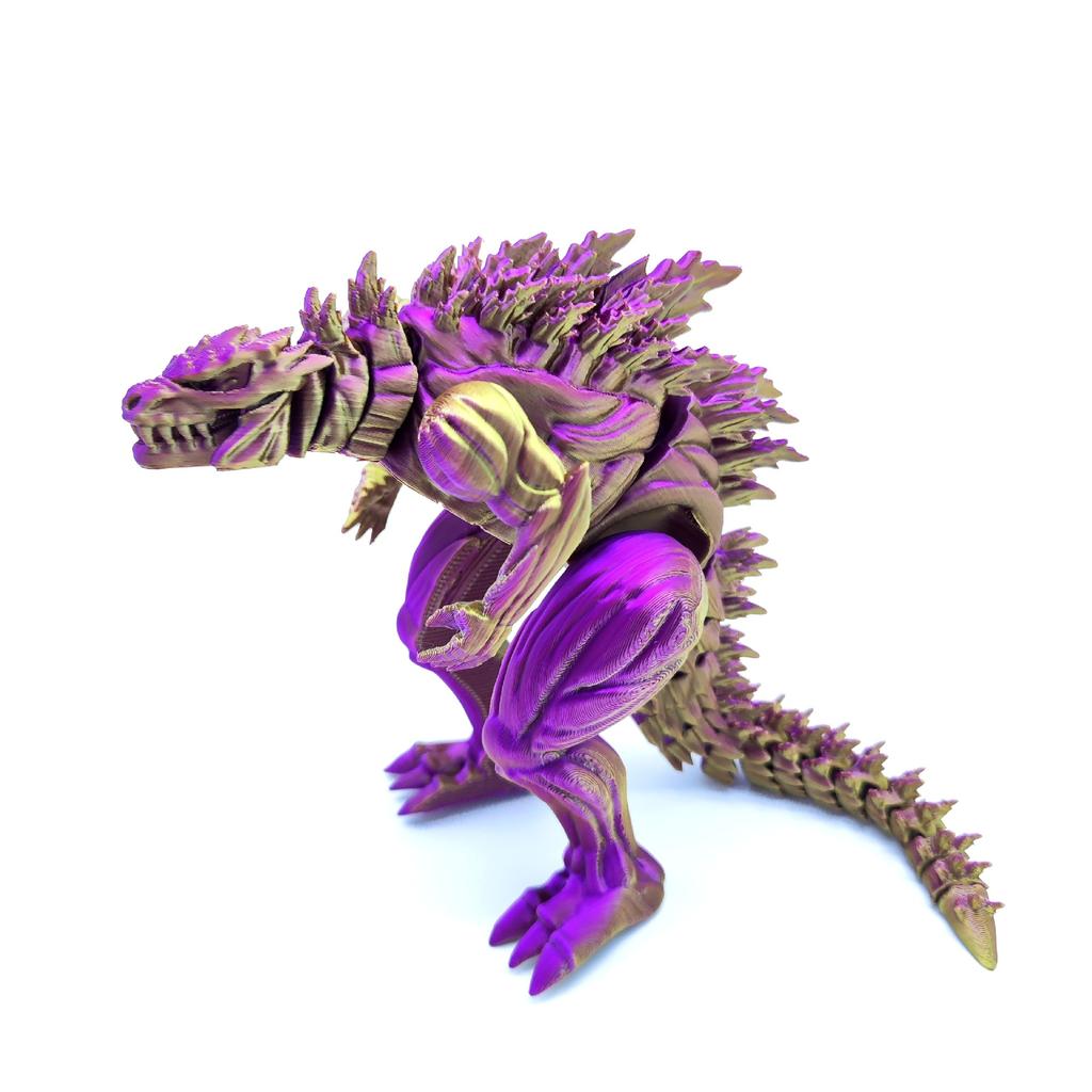 3D Printed Muscle Godzilla Dinosaur Joint Movable Creative Model Figurine for Boys As A Gift Decoration
