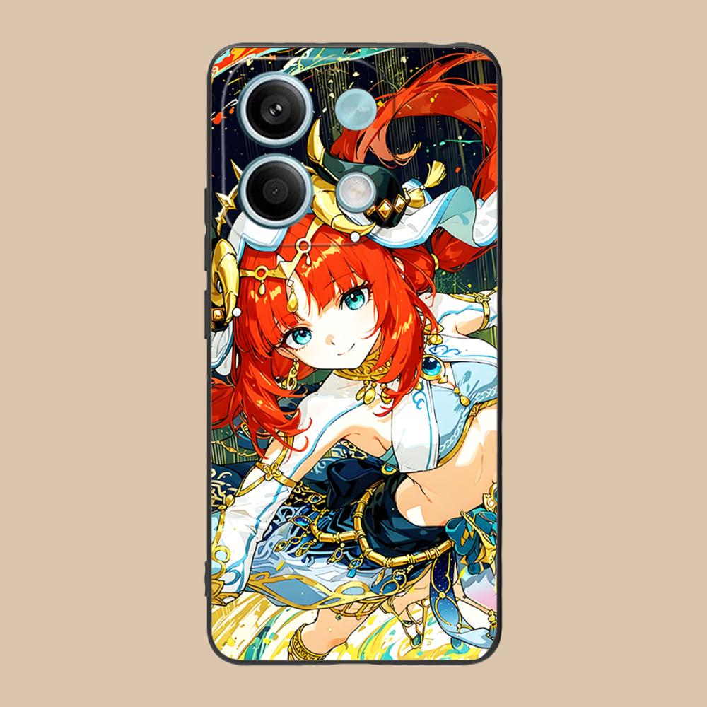 Game GI Nilou Matte TPU Mobile Phone Case for POCO F7 F6 F5 F4 F3 F2 Pro GT C75 C71 C65 C61 C40 Pro Ultra Colorful Cover