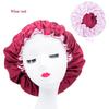 Shower Cap Ladies Fashion Simple Solid Color Elastic Hair Care Cap Button Elastic Wash Cap