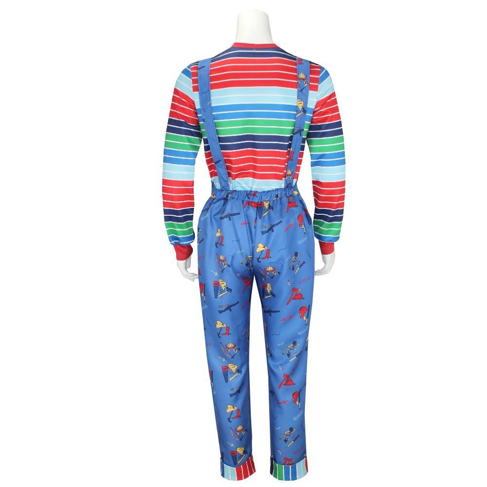 Chucky Cosplay Costume pour hommes et femmes, chemise et pantalon trempés, film, Halloween, carnaval, fête d'horreur, vêtements