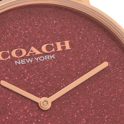 Coach Women's Perry 36mm Quartz Watch, Wine Red, Leather, 14504079