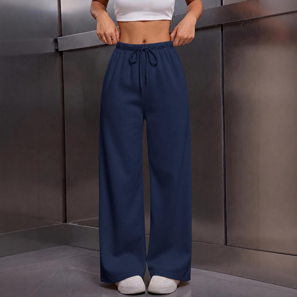 Women's Color Straight Leg Sweatpants with Pockets for Everyday Casual Wear