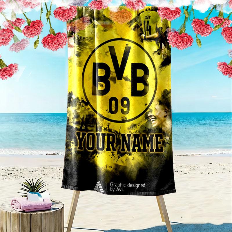 Custom Bvb Print Beach Towel, Large Soft Quick Dry Towel for Beach Camping Swimming