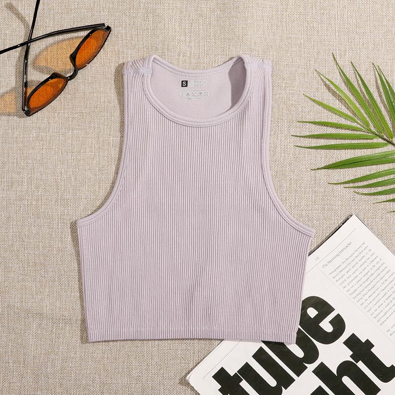 Ribbed Quick-Dry Yoga & Running Sports Bra - Skin-Friendly Nude Finish