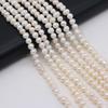 1String, 4-5mm White Natural Freshwater Near Round Pearls 36cm Loose Beads for Handmade Jewelry Craft Supplies, DIY Holiday Gifts