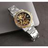 GUCAMEL Herrenuhr, hohle mechanische Uhr, Silikonarmband, Sportmode, Herrenuhr
