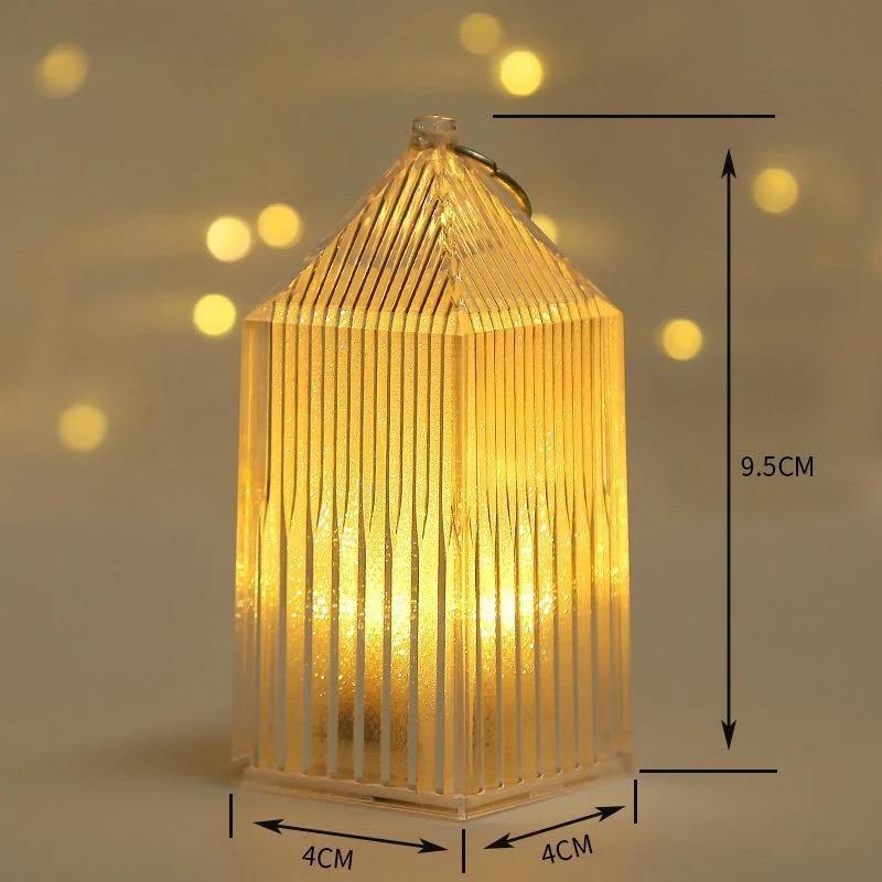 Halloween Pumpkin Castle Decorative Lamp Simulated Flame LED Wind Light Small Hand Lantern for Holiday Bar Halloween Decoration
