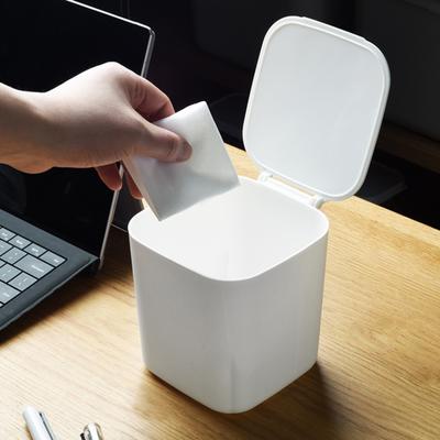 Trash Can Portable Large Capacity Mini Nordic Style Garbage Holder for Desktop