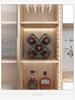 Elegant Checkered Red Wine Rack Ornament for Living Room Cabinet Storage