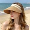 Summer Foldable Sun Hat, Breathable Braided Straw Hat, Portable UV Protection Hat for Beach Travel Hiking