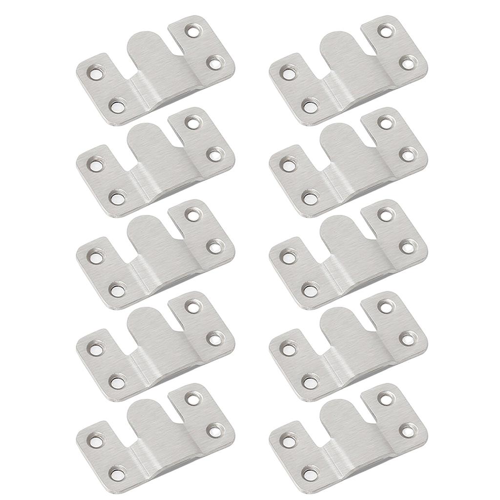 10pcs Quick Installation Stainless Steel Wall Hook Easy Installation Hanging Buckles For Furniture Picture Frame