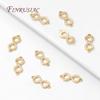 18K Gold Plated Connectors For Jewelry,Brass 8 Shape Connectors For Bracelets Making Accessories,DIY Necklaces Findings