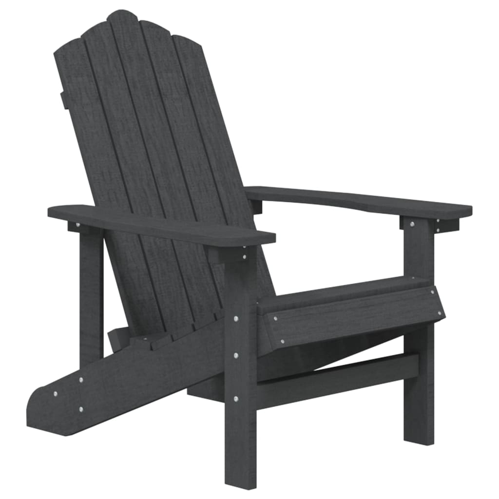 Vidaxl Adirondack Garden Chair, Hdpe, Anthracite