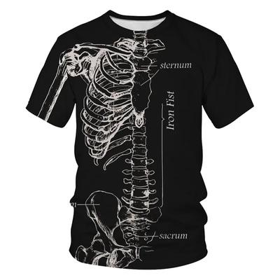 Móda Kreativní Vtipná Ekonomie Lidského Těla Grafická Trička Pánská Ležérní Osobnost Hip Hop Harajuku Streetwear Top