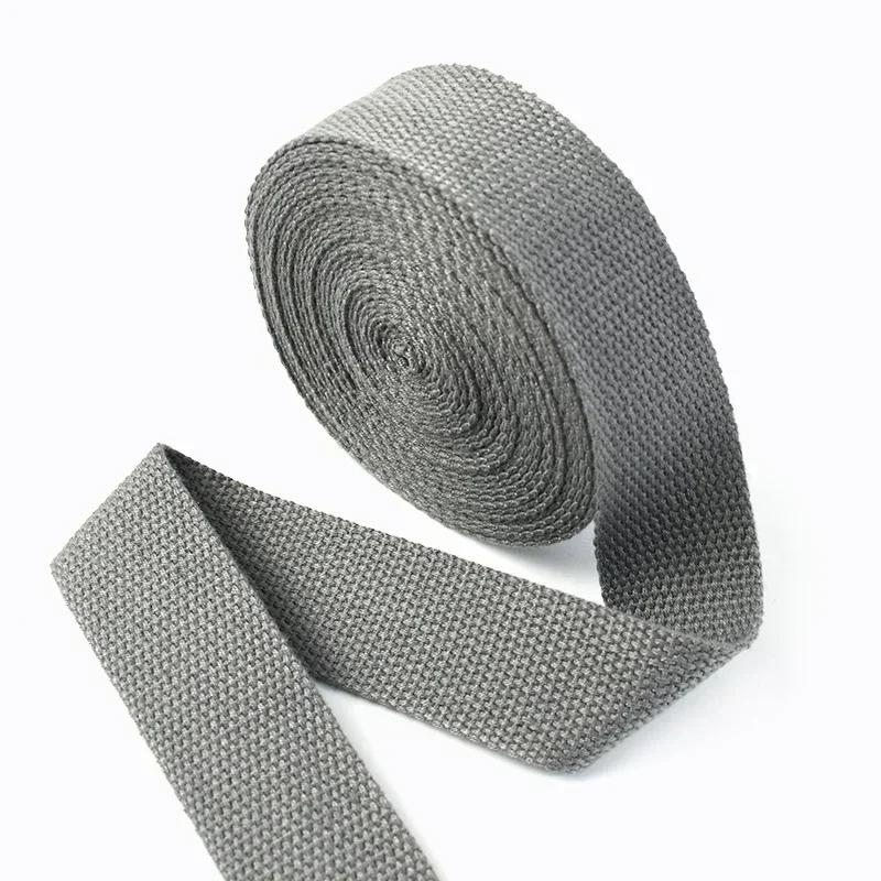20-50mm Meetee 4M Polyester Cotton Webbings Bands Canvas Strap Tapes for Backpack Clothes Seat Belt Sewing Ribbons Accessories