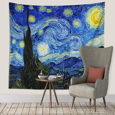 Living Room Background Cloth, Bedroom Wall Cloth, European and American UV Moon Decorative Cloth, Luminous Hanging Cloth, Tapestry