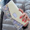 Damen-Geldbörse mit Umschlag, Leder, großes Fassungsvermögen, Kartenhalter, Damen, lange Clutch-Geldbörse, Geldbeutel