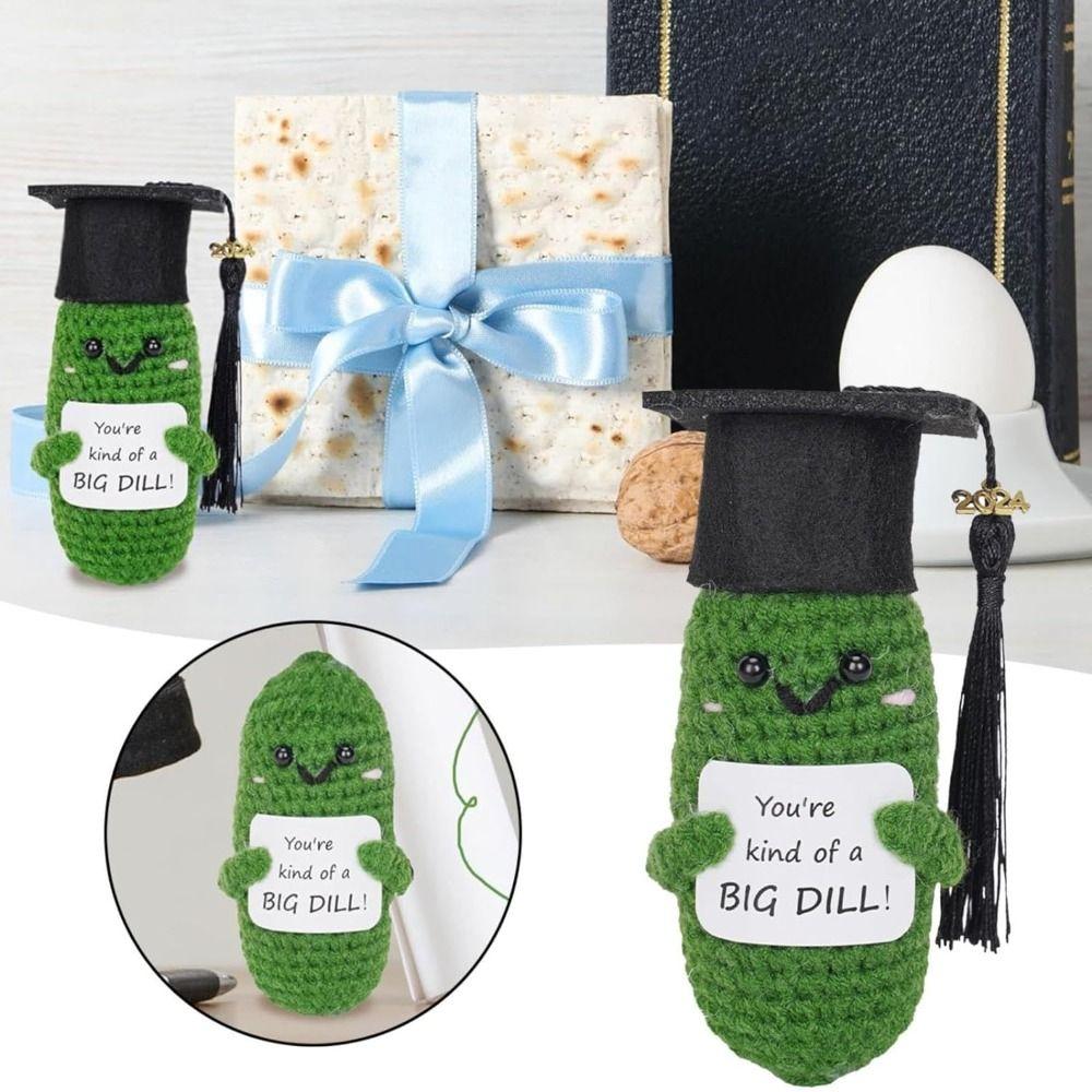 

Office Decor Graduation Pickle Doll Home Decoration Woven Vegetable Fruit Doll Plush Doll Toy