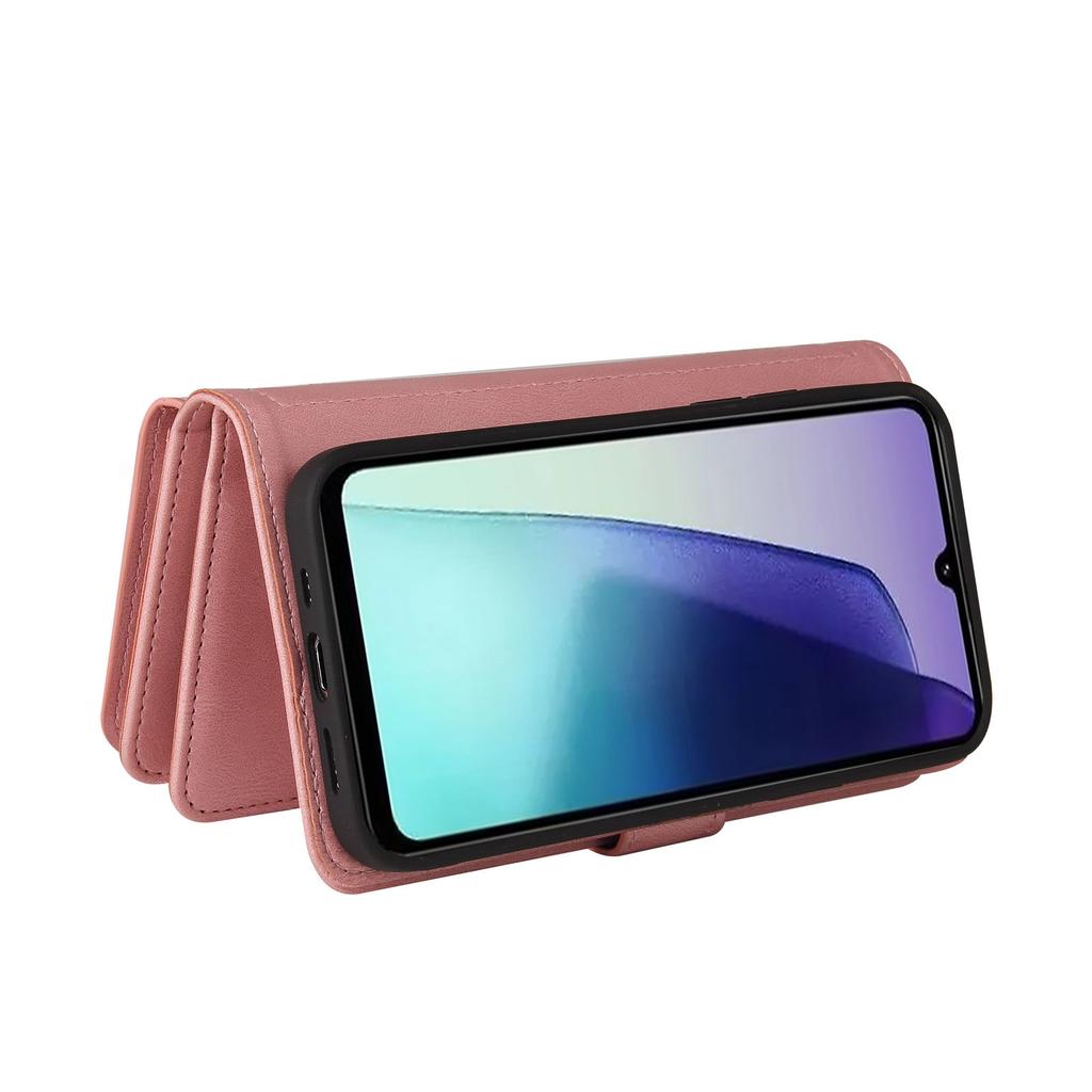 For Xiaomi Poco C75 4G/Redmi 14R 5G/14C 4G Zipper Wallet Case with 15 Card Slots and Strap Leather Phone Cover