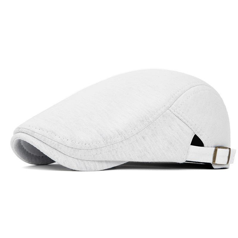 Cotton Adjustable Newsboy Caps Men Woman Casual Beret Flat Ivy Cap Soft Solid Color Driving Cabbie Hat Unisex Black Gray Hats