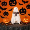 Cute Spooky Ghost Figurine Sitting Halloween Ghost Figurine Gift Ghost Reading Statue  Office Decor