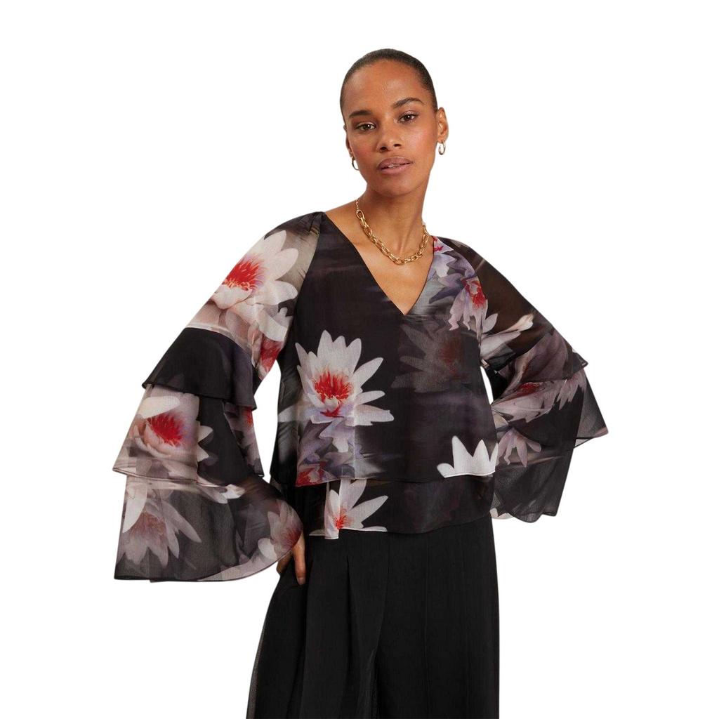 Ted Baker Womens/Ladies V Neck Loose Ruffle Blouse