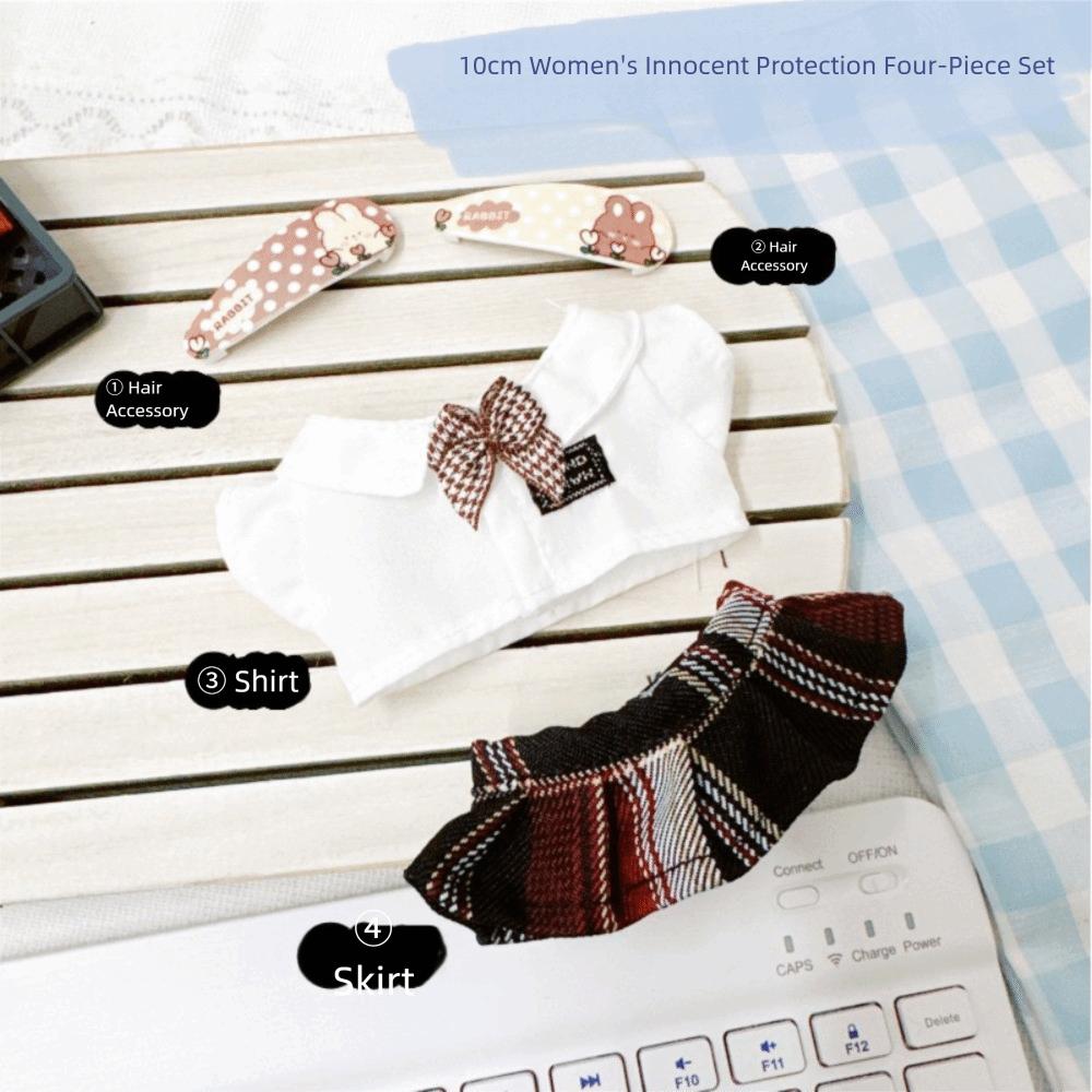 

Плюшевая набивная кукла-идол, плюшевая кукла, одежда для хлопковой куклы, форма JK, наряд для хлопковой куклы, платье, хлопковая набивная кукла 10cm Girl