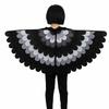 Bird Wings Halloween Cloak with Mask Robe Cape Mask Set Cute Halloween Children Costume Kid Gifts