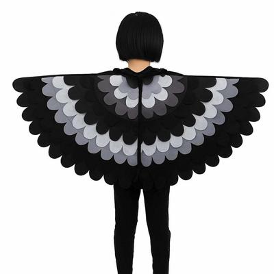 Kuş Kanatlı Cadılar Bayramı Pelerini Maskeli Örtü Pelerin Maske Seti Sevimli Cadılar Bayramı Çocuk Kostümü Çocuk Hediyeleri