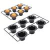 6 Cup Popover Pan for Baking   Non Stick Sturdy Carbon Steel Bakeware Easy To Clean for Pudding Muffins Popovers