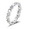 WOSTU 925 Silver Simple Stackable Ring For Women Wedding AAA Zircon Band engagement Rings Size 6 7 8 9 10 Jewelry Gift