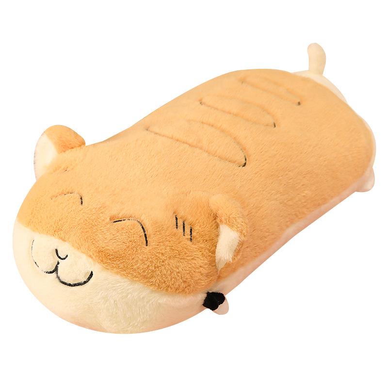 Cute Cute Bread Puppy Dog Throw Pillow Plush Toy Lying Dog Doll Home Sofa Pillow Doll