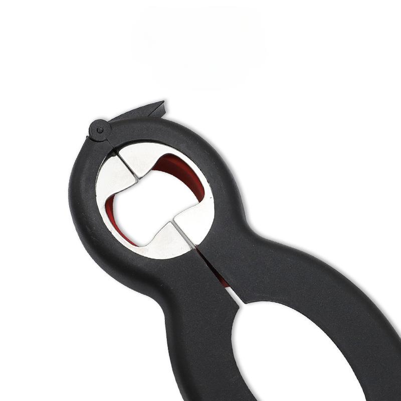1PC Stainless Steel Can Opener, Lid Opener, Creative Six-in-one Gourd-shaped 8-character Multi-functional Bottle Opener, Cap Screwdriver Tool