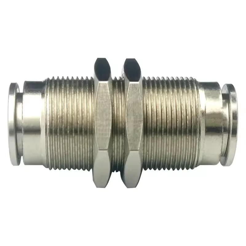 4 6 8 10 12 14 16mm PU Winkelstück Kreuzstück Y-Stück Vernickelt Messing Steckverbindung Schnellverbinder Entriegelung Pneumatikverschraubungen Luftfitting