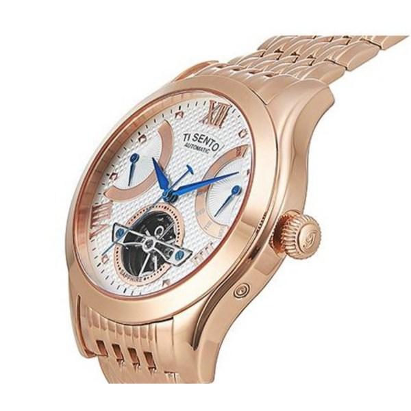 [Ticento]Men's Retrograde Automatic Metal Watch TS50091 + Shopping Bag, Korean Luxury Watches