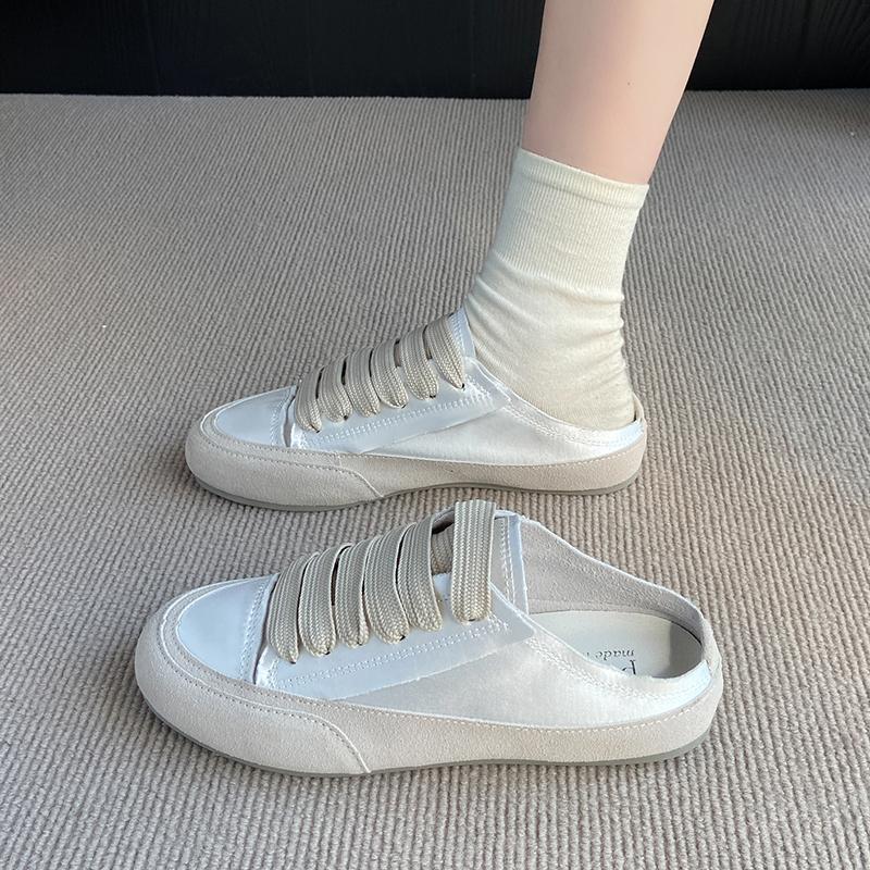 Women Flats Mules Shoes Casual Sport Sandals Summer Slippers New 2025 Trend Slingback Sneakers Woman Walking Lace Up Flip Flops