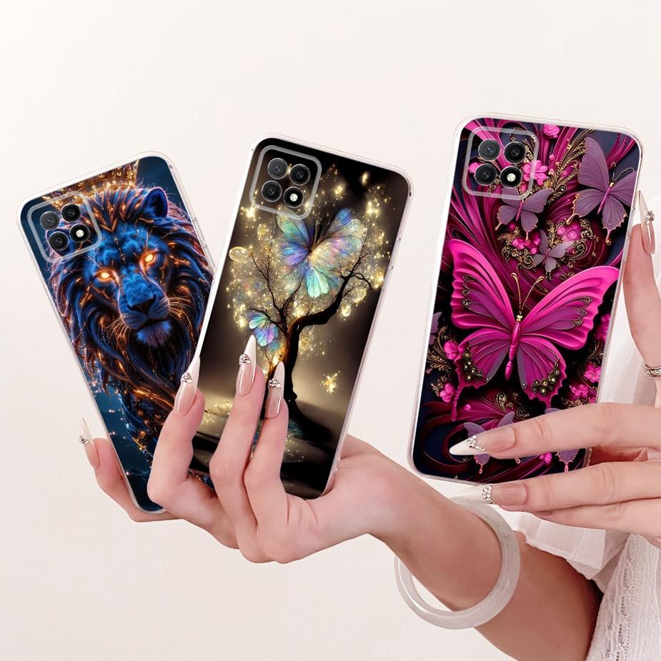 For Oppo A73 5G Case CPH2161 Luxury Flowers Butterfly Painted Cover Soft Slim Phone Case For Oppo A72 5G OppoA73 5G Fundas Coque