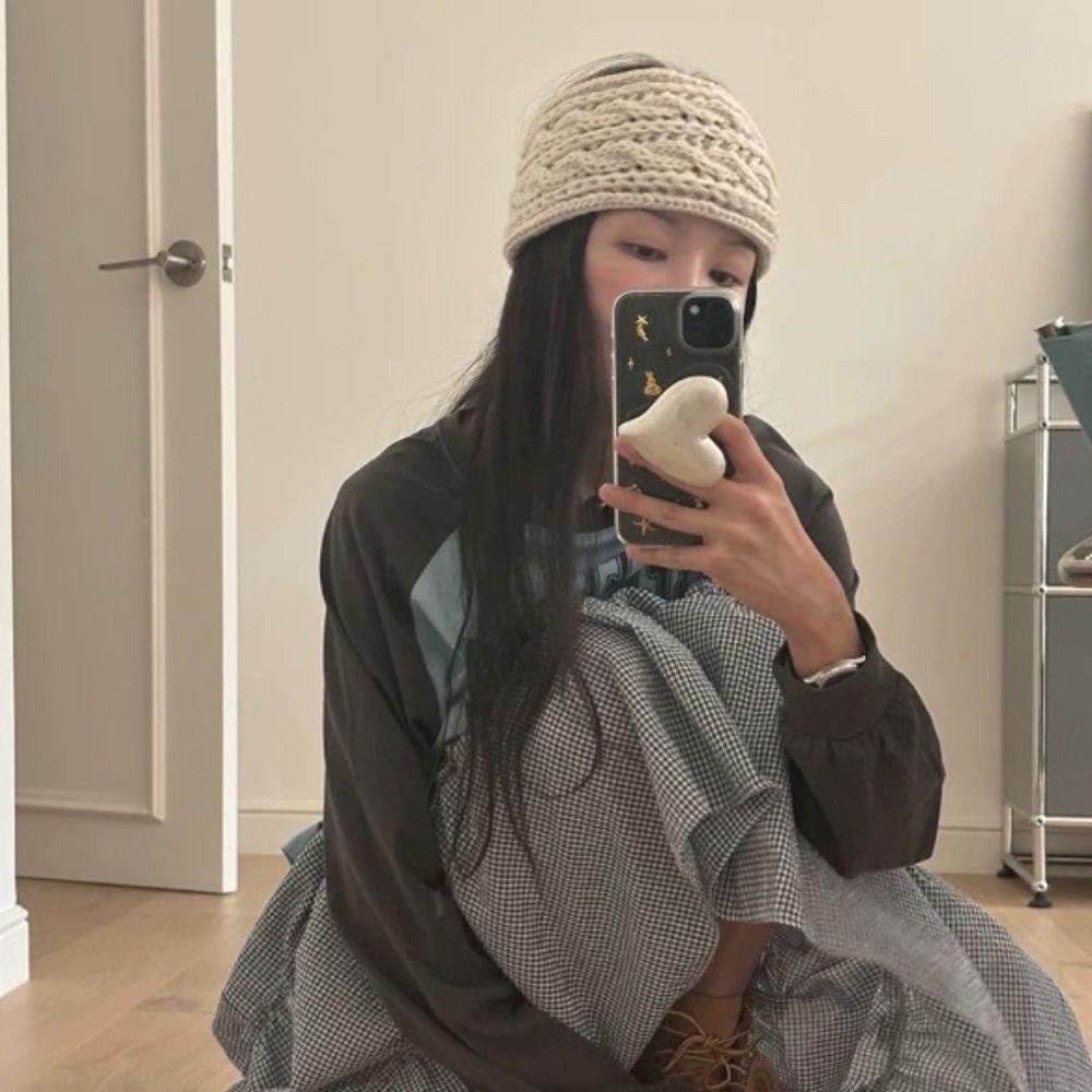 Bow Knot Bow Headband Ear Warm Wool Knitting Headdres  Winter Hair Accessories