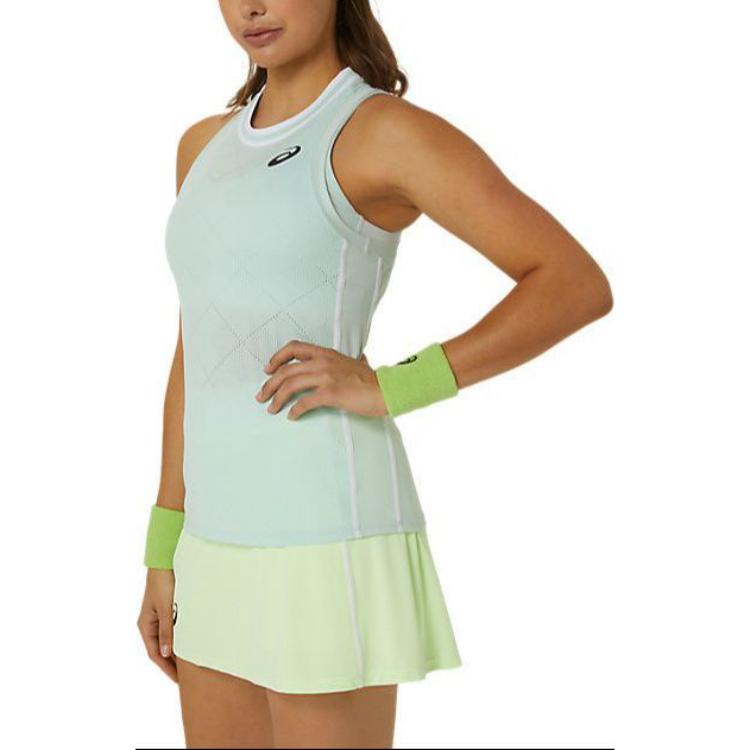 Asics Match Actibreeze Tank Logo Print Sleeveless Top Women Tops Light-Blue 2042A291-409