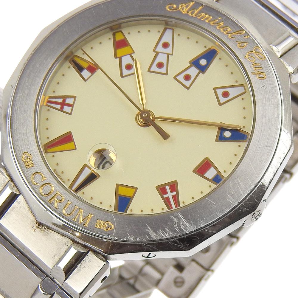 CORUM Admirals cup Watches 99.810.20 V550 IvoryDial Stainless Steel Quartz Analog display unisex Used