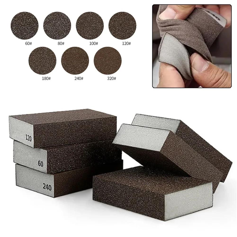 Multi-Grit Sanding Sponge Blocks Set - 60/80/100/120/180/240/320 Grit, Ideal for Wall Grinding, Sandpapering, Painting & Polishi
