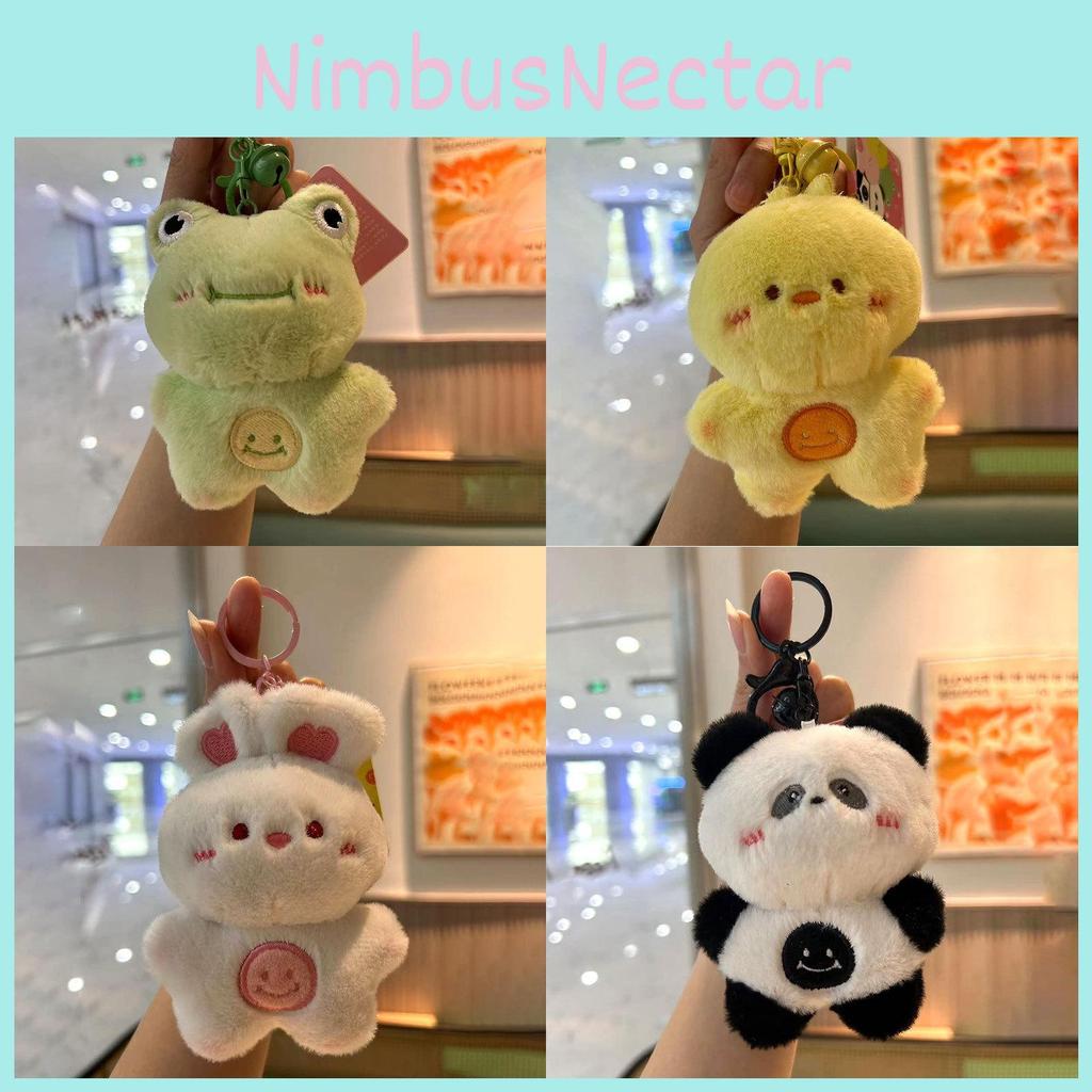 Adorable Plush Smiling Face Animal Keychain For Couples And Friends