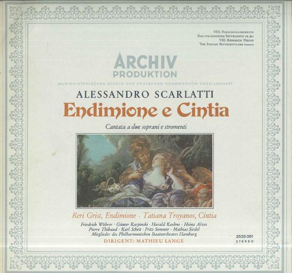 

LP Record MATHIEU LANGE MITGLIRDER DES PHILH Scarlatti Endimione E Cintia Canta 2533061 ARCHIV PRODUCTI Germany Classical Used
