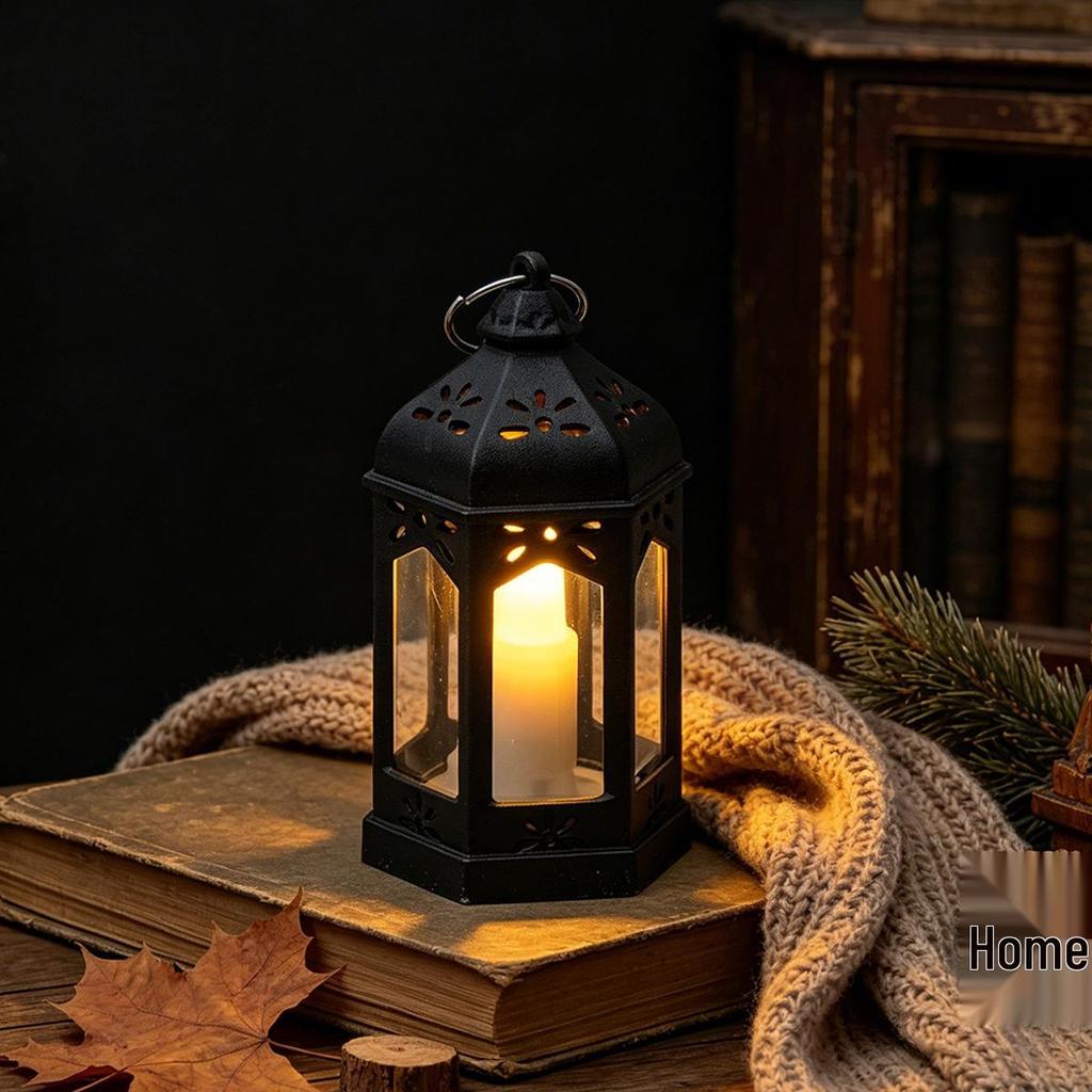 Vintage LED Mini Oil Lamp Lantern - Home Decor & Photo Prop Gift.