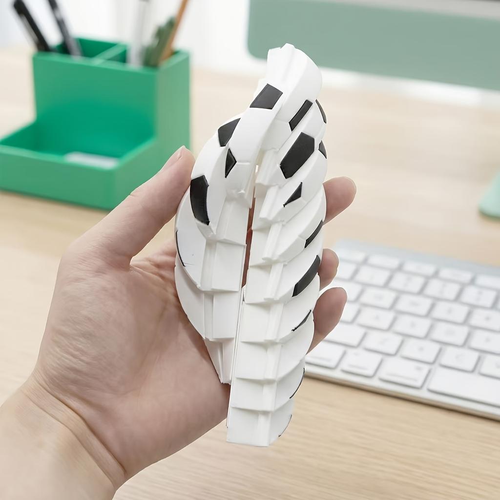 Creative Transformable Soccer Ornament Rotatable Twist Fingertip Fidget Stress Relief Souvenir Adult Sport Fan Daily Relax Use