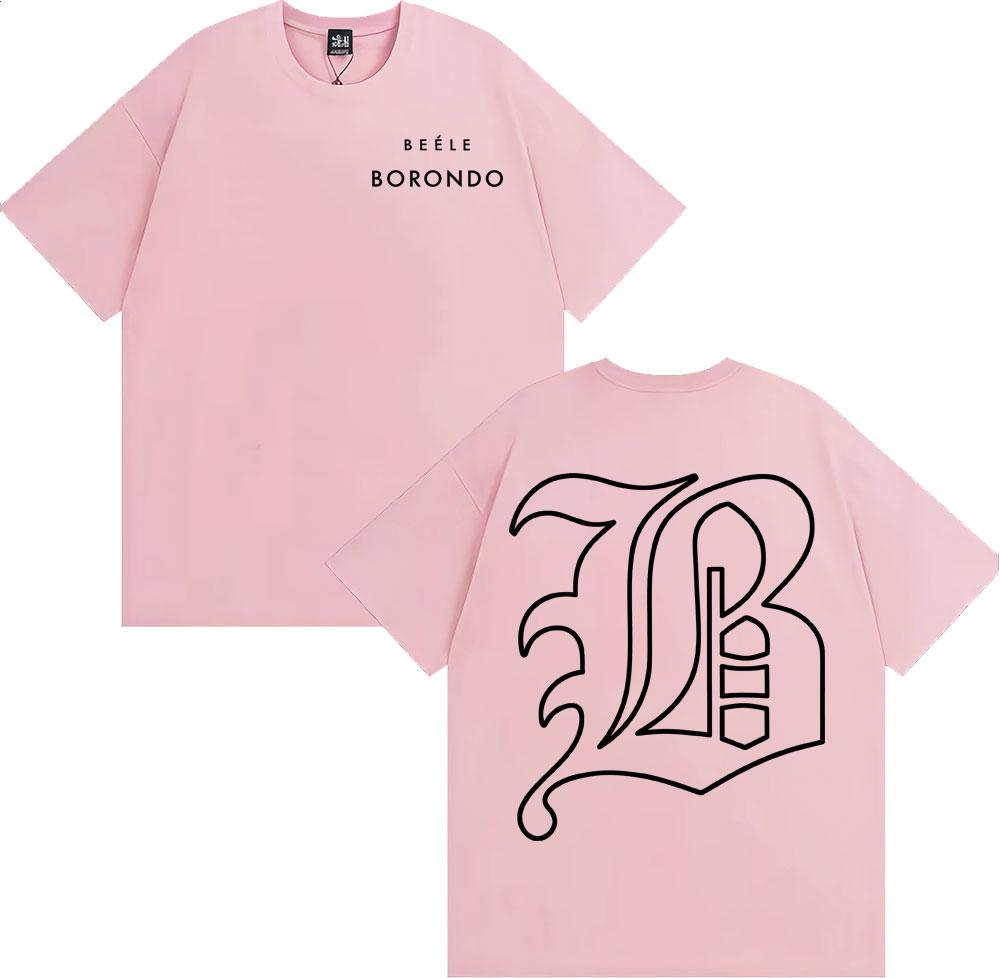 Rapper BEELE Borondo Logo Grafická Pánská Trička Hip Hop Vintage Oversized Tričko Ležérní 100% Bavlna Streetwear