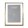 Gold Metal Glass Floating Picture Frame Heavyweight Contemporary Design Foldable Easel Stand Ideal Cherished Photos Decor