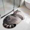 Zerbino Gatto Cartone Animato: Tappetino da Bagno o Camera da Letto Carino in Finto Cashmere, Resistente allo Sporco